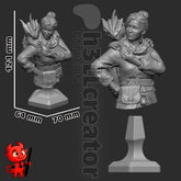 Zoe Bust 3D-printed model